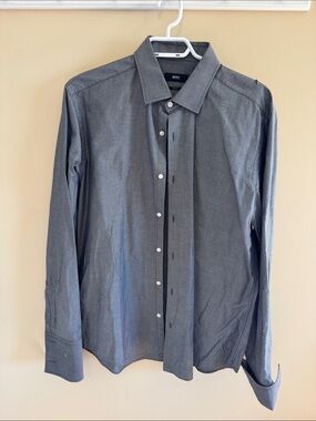 Hugo Boss Men's Charcoal Gray Dress Shirt